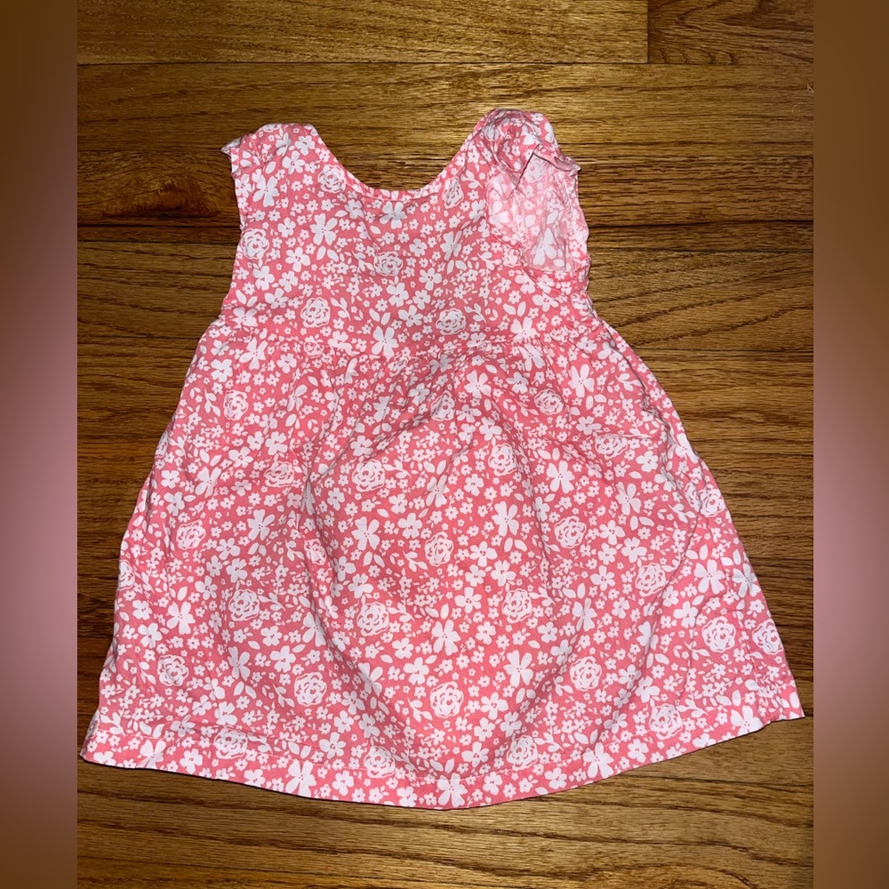 Pink & white baby summer dress